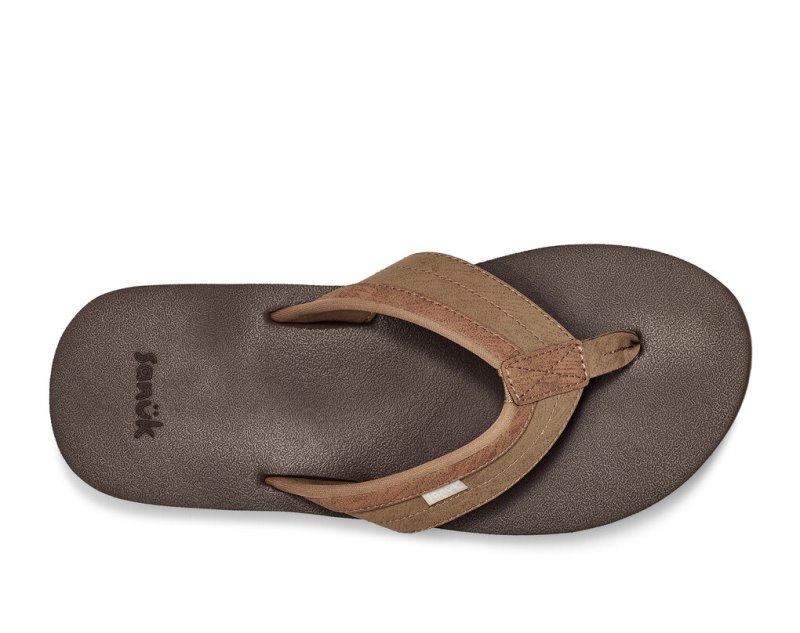 Sanuk Ziggy Water Friendly Men's Flip Flops Brown | Canada 190TCE